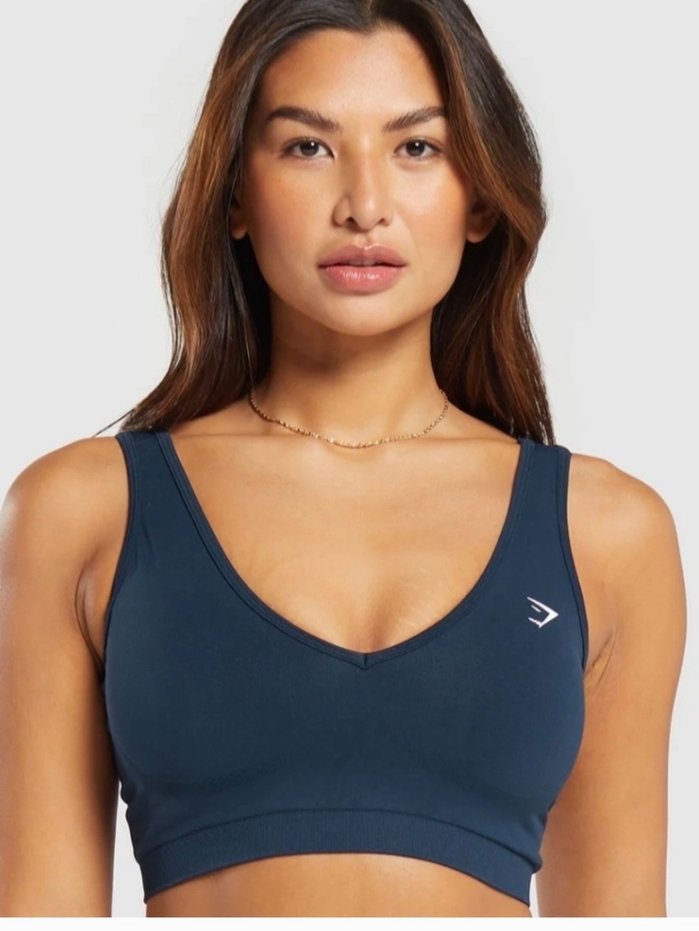 Gymshark Navy V-Neck Sports Bra